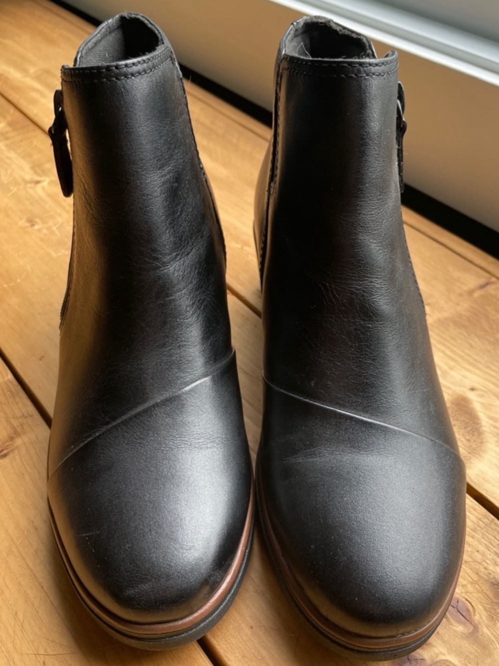 Clarks Black Wedge Ankle Boots